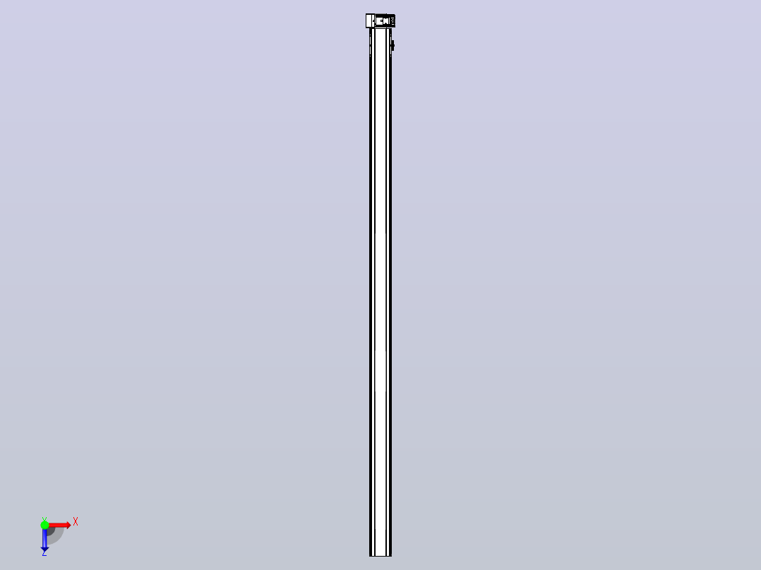 皮带直线轴半封闭可选导轨TPA-HNB-105D-90-L2300-RU-C-P20-N3俯视图