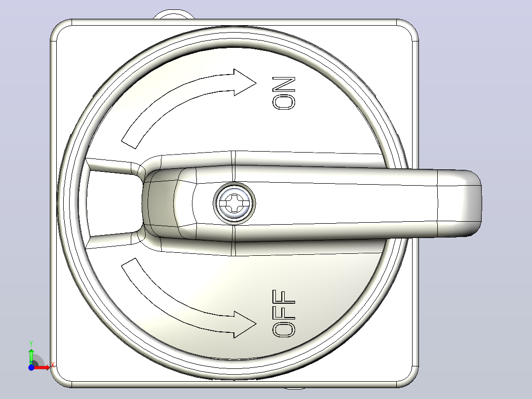 WEG 钥匙开关套件 紧凑型 无熔断器 带杆和手柄的基座固定MSW 40 B-3 H前视图