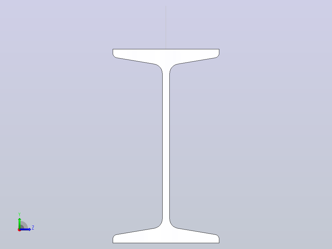 16#热轧工字钢3.5m.SLDPRT左视图