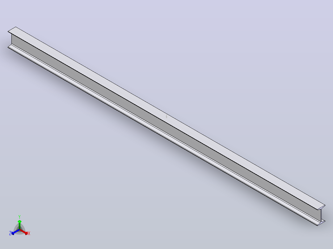 16#热轧工字钢3.5m.SLDPRT正等轴测图