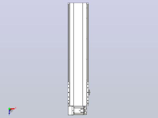 皮带直线轴半封闭可选导轨TPA-HNB-202D-140-L650-LU-Y-P75-N3俯视缩略图