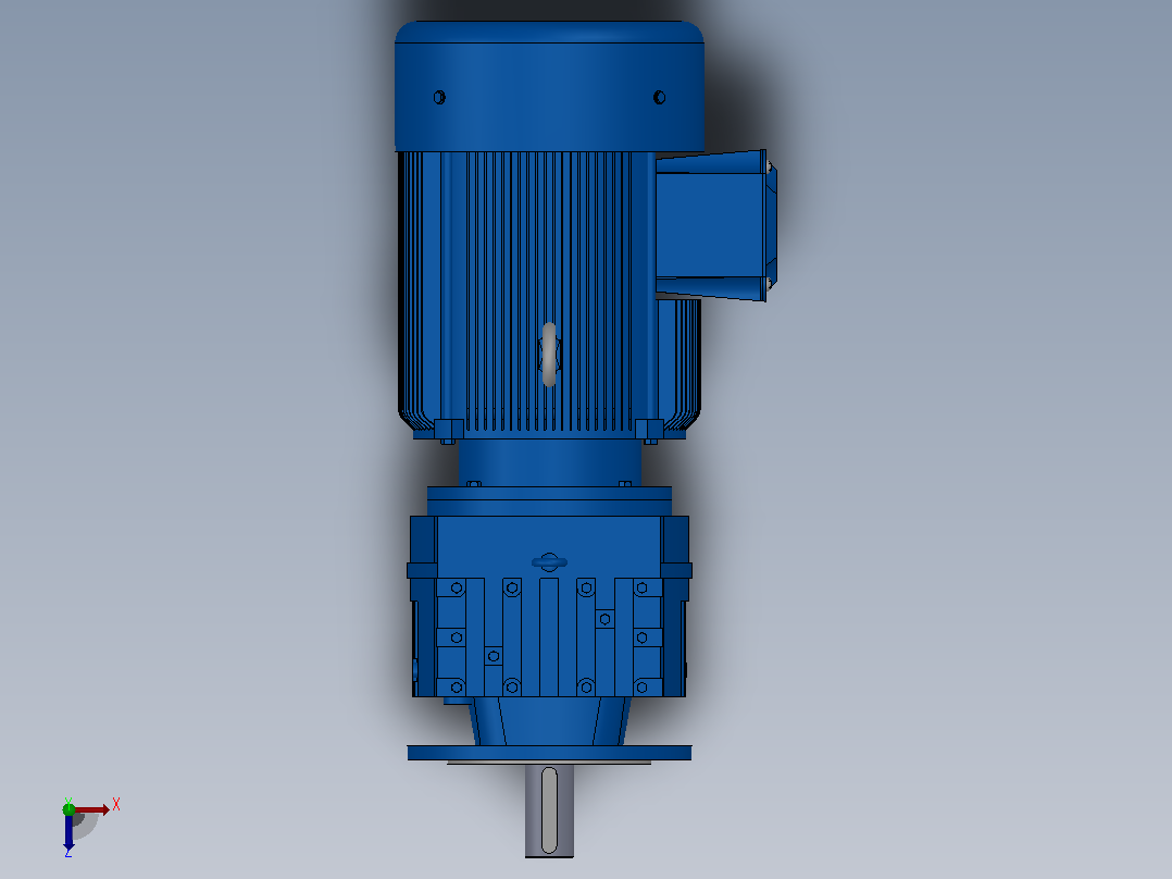 RF97法兰轴伸式安装斜齿轮减速机RF97-Y22-4P-180L-M1-0°-Φ350俯视图