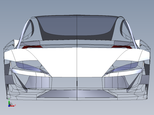 Tesla Roadster 表面建模前视缩略图
