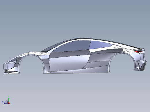 Tesla Roadster 表面建模右视缩略图