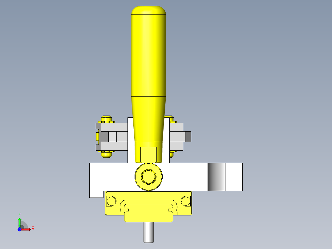 异型工件夹紧机构前视图