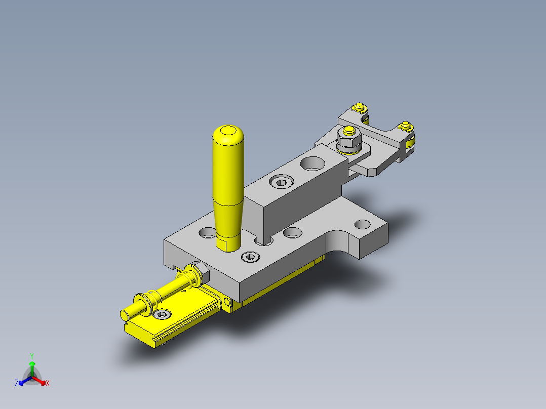 异型工件夹紧机构正等轴测图