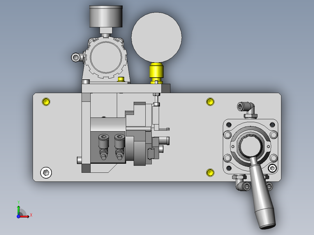 内径测定夹具俯视图
