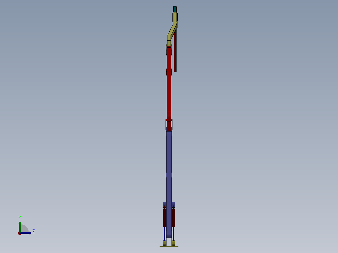 混凝土泵车臂架结构分析与优化设计左视图