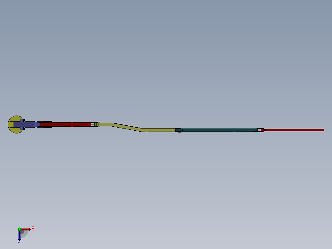 混凝土泵车臂架结构分析与优化设计俯视图