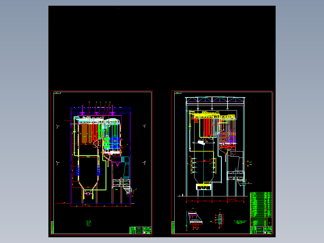 设计600mw锅炉总体布置图
