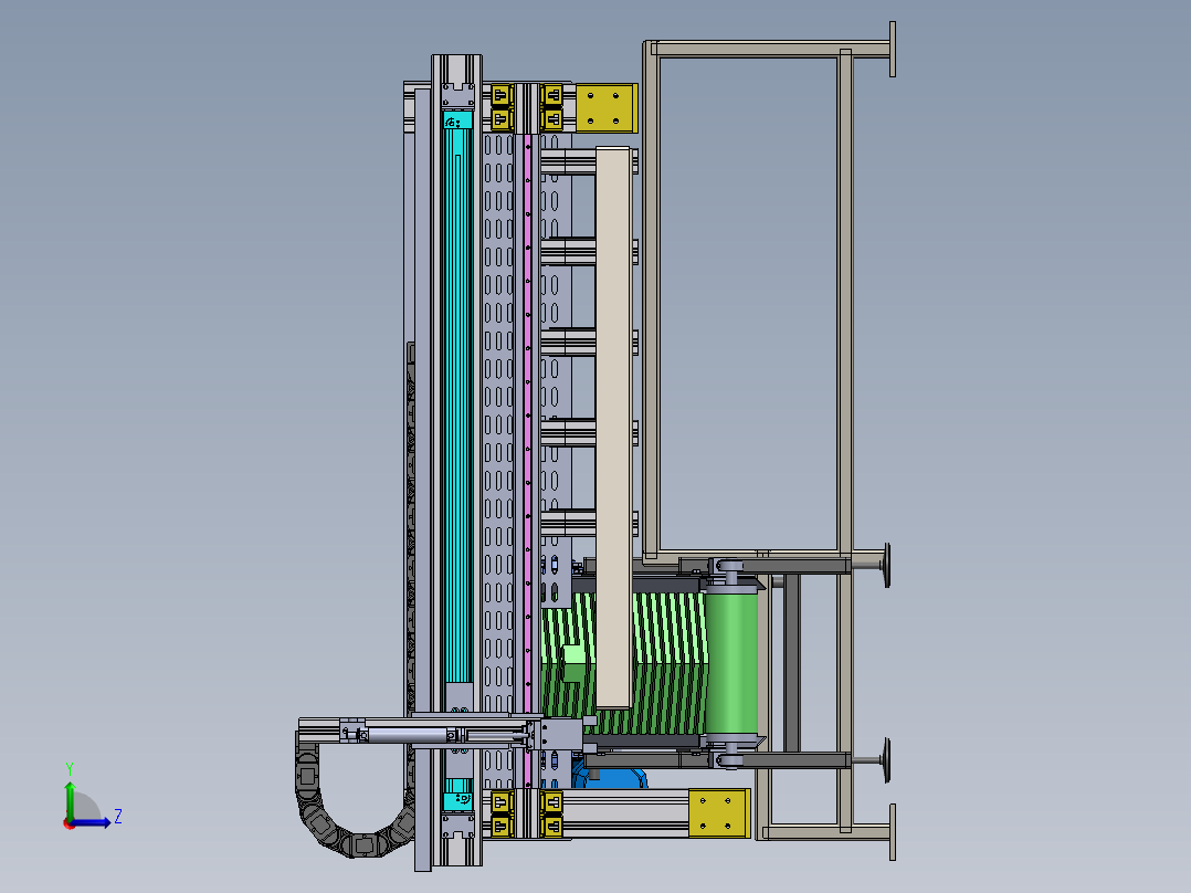 自动彩色棒球磁选机左视图