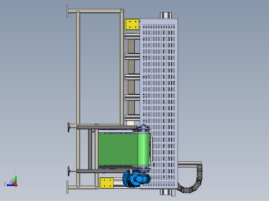 自动彩色棒球磁选机右视图
