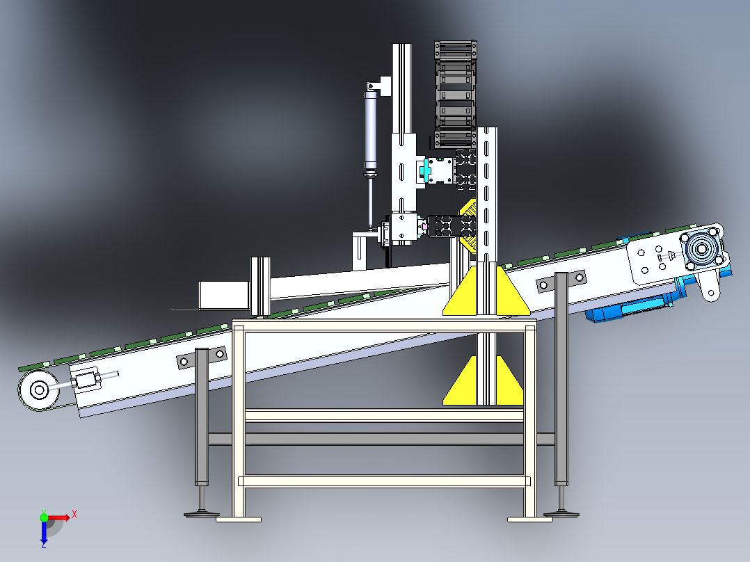 自动彩色棒球磁选机俯视图