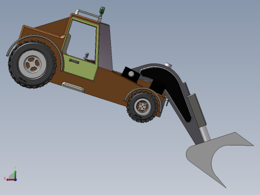 小型推土机铲车后视缩略图