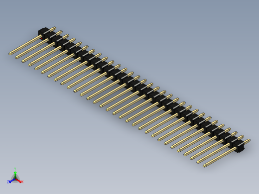 彩色公头100mil（2.54mm）系列-DS1021_black_1x31p_100mil_Type5_rev1.0