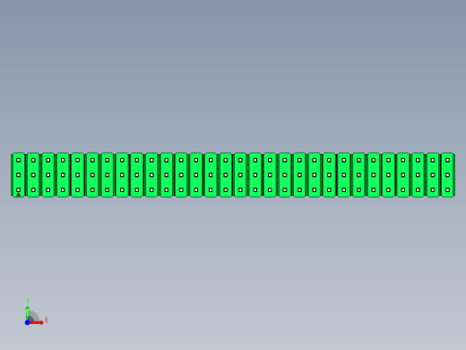 彩色公头100mil（2.54mm）系列-DS1021_green_3x30p_100mil_Type1_rev1.0前视缩略图
