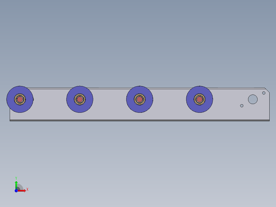 皮带轮输送组件二前视图