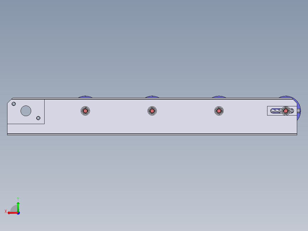 皮带轮输送组件二后视图