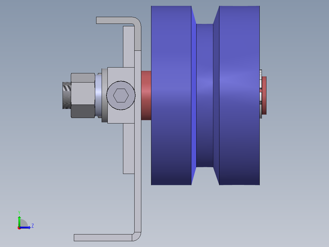 皮带轮输送组件二左视图