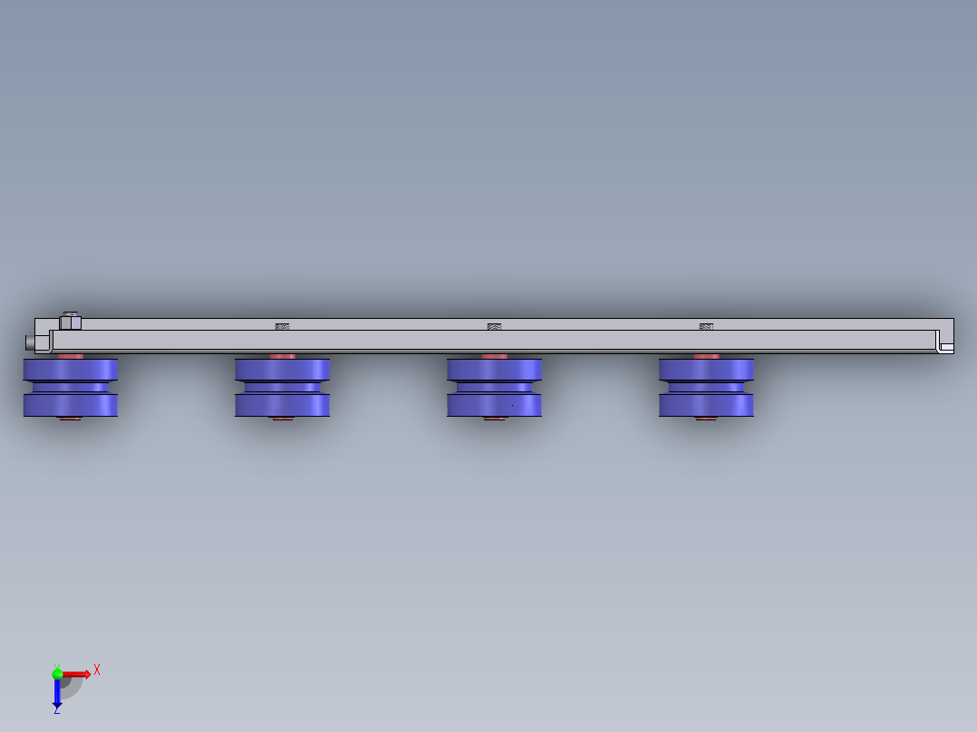 皮带轮输送组件二俯视图