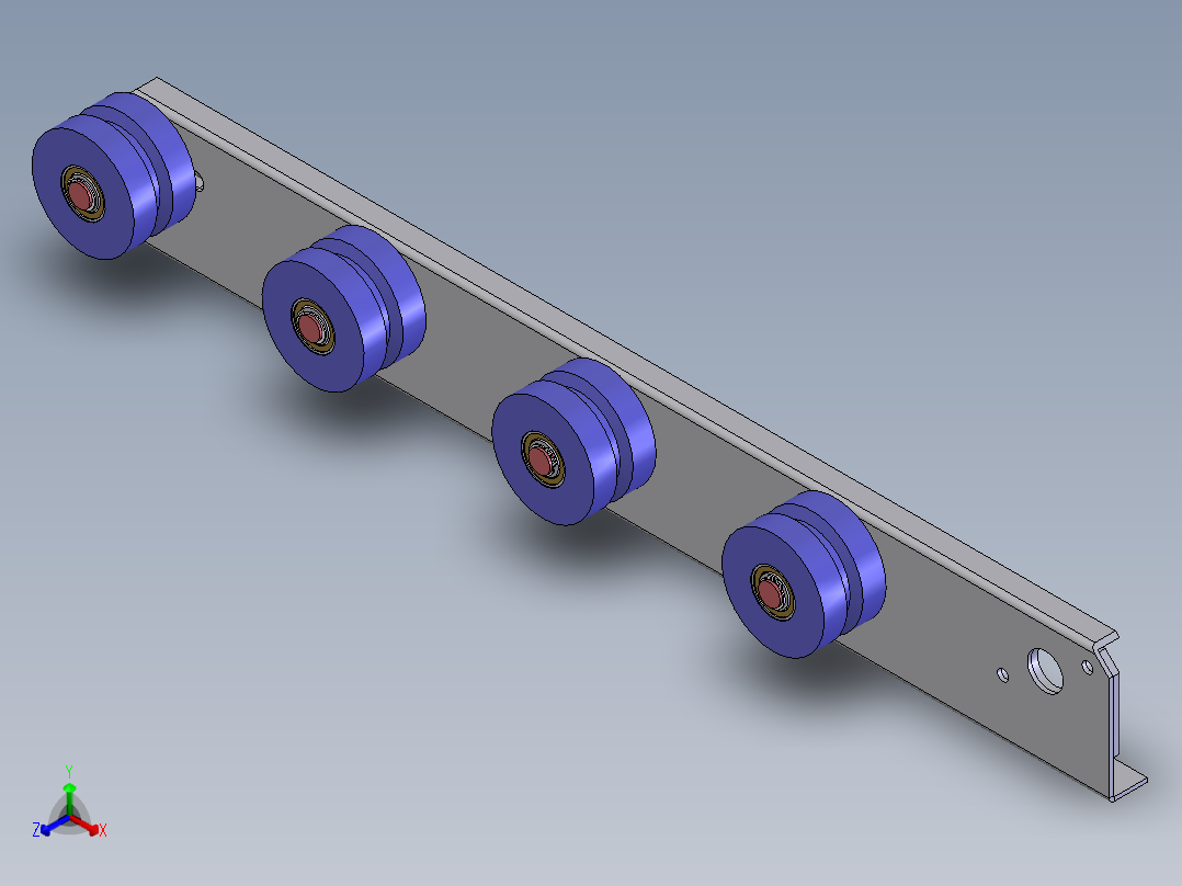 皮带轮输送组件二正等轴测图