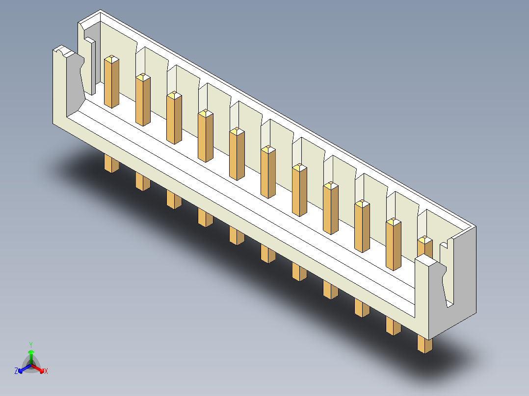 JST-B11B-EH-A正等轴测图