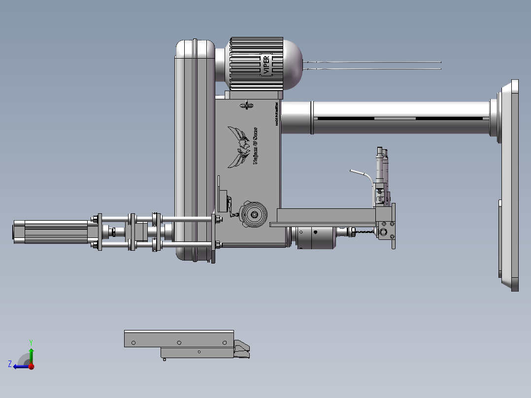 立式钻床(STP)右视图