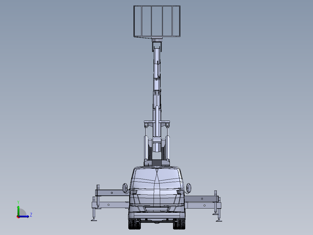 高空车总成(1)左视图