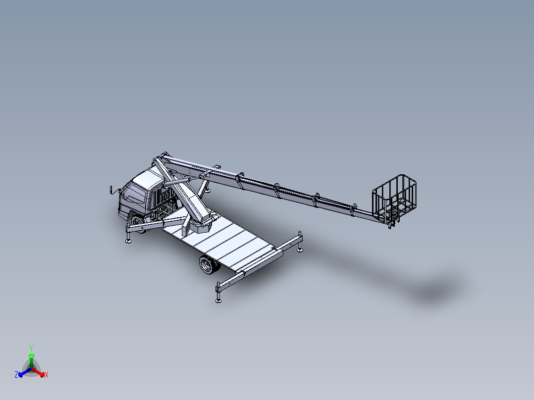 高空车总成(1)正等轴测图