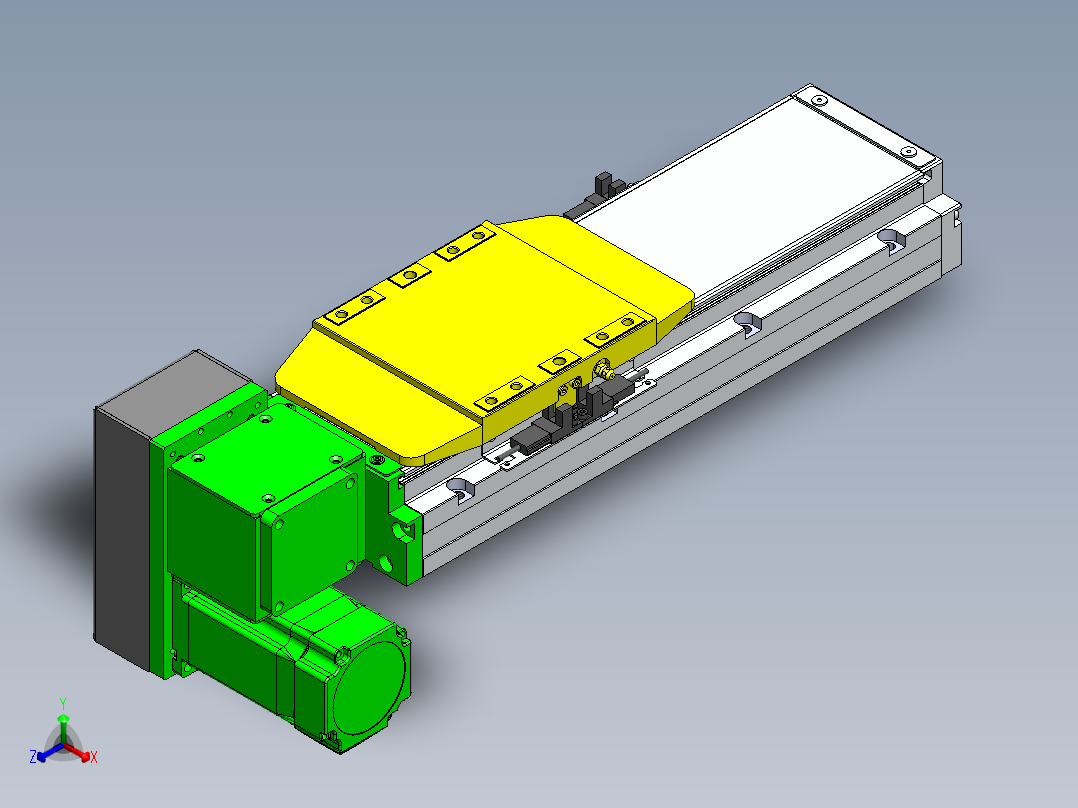 GTA内嵌同步带全封闭GTA12-LD-60步进正等轴测图