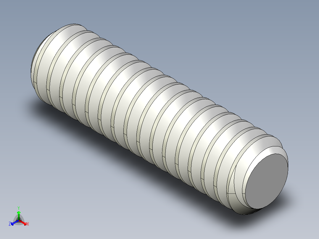 DIN 913-ISO 4026 固定螺钉-M1.4 L=5.STEP主视图