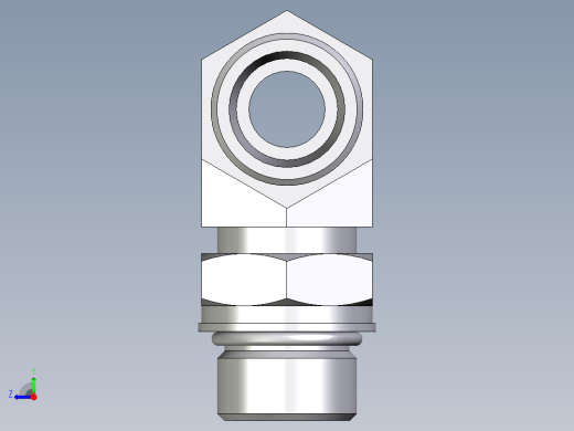 卡套式工业通用硬管接头EO_Adjustable_locknut_branch_tee_TEE16SMOROMDCF右视缩略图