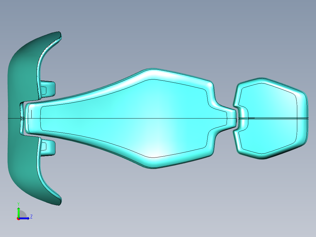带导轨的高性能汽车座椅左视图