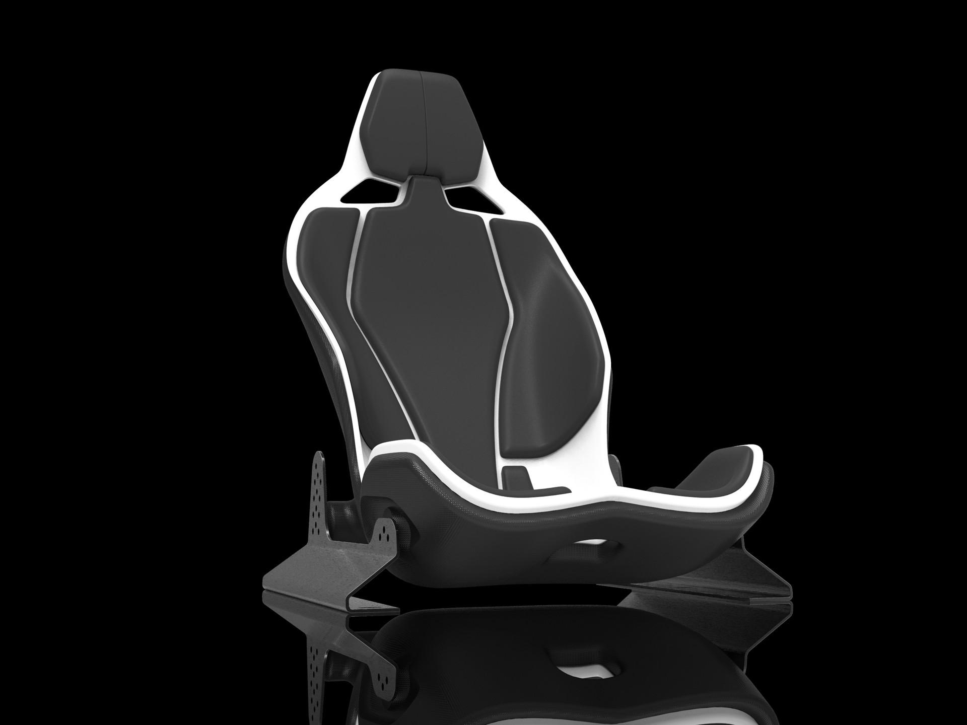 带导轨的高性能汽车座椅