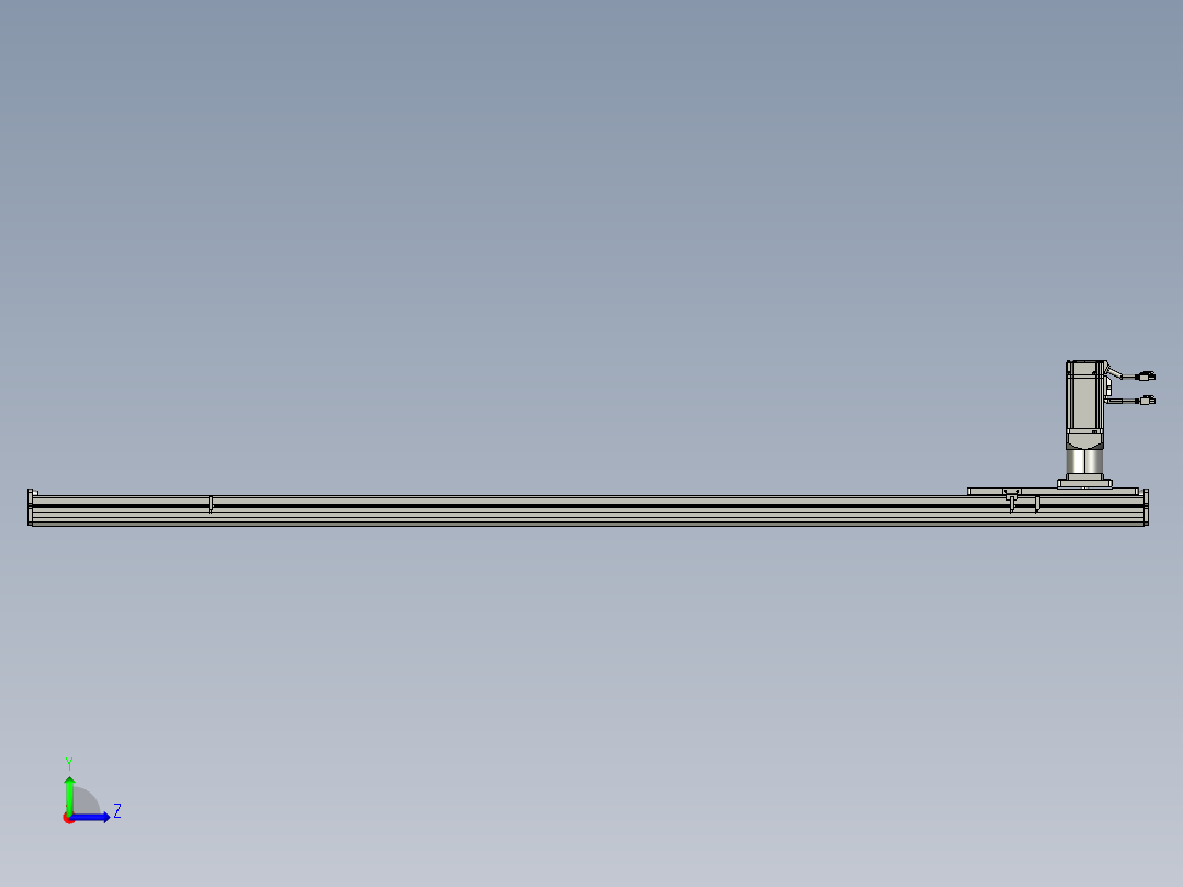 东锦齿条传动DH136G-S1500-BU-减速机+P400W左视图