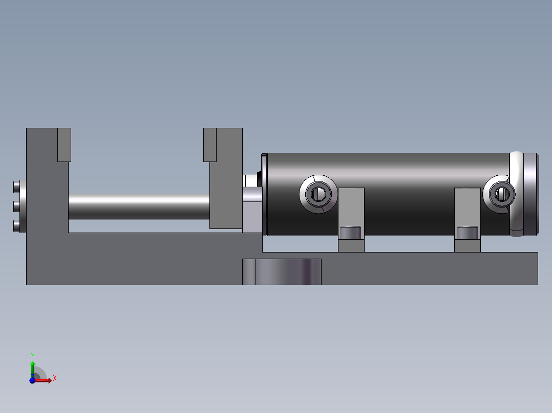 液压台虎钳前视图