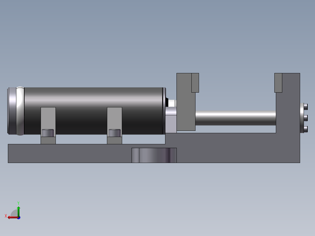 液压台虎钳后视图