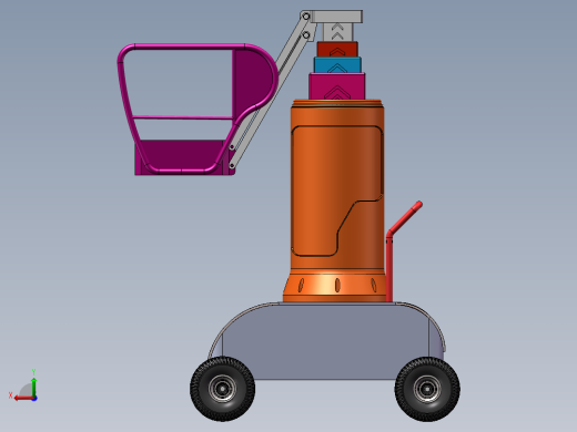 小型高空作业平台车总成后视缩略图