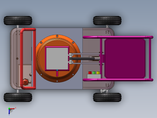 小型高空作业平台车总成俯视缩略图