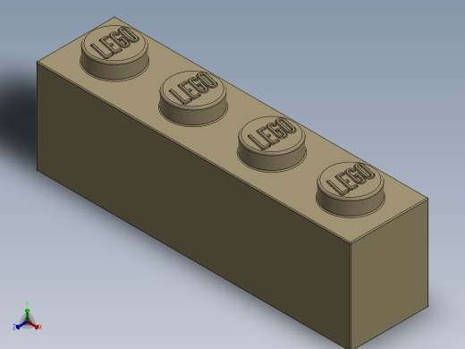乐高套装 4421基本积木-4113916 - 3010 Brick Yellow - Tan Brick 1 x 4.SLDPRT