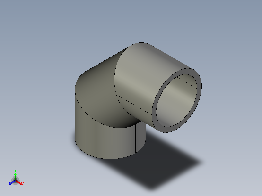 90度弯管正等轴测图