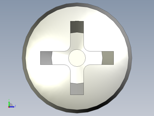 Cross_recessed_head-M6-70-40-6-12-8.stp螺钉-左视缩略图