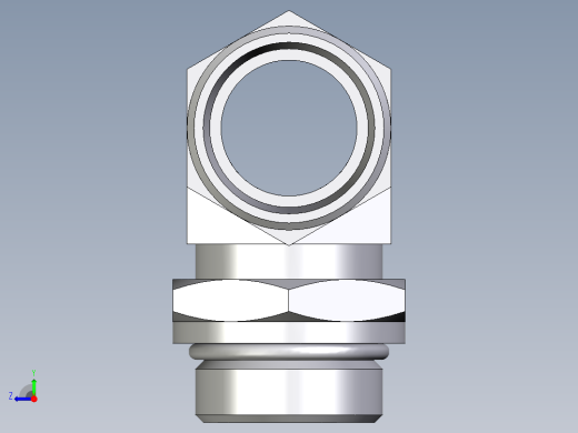 卡套式工业通用硬管接头EO_Adjustable_locknut_branch_tee_TEE28LMOROMDCF右视缩略图