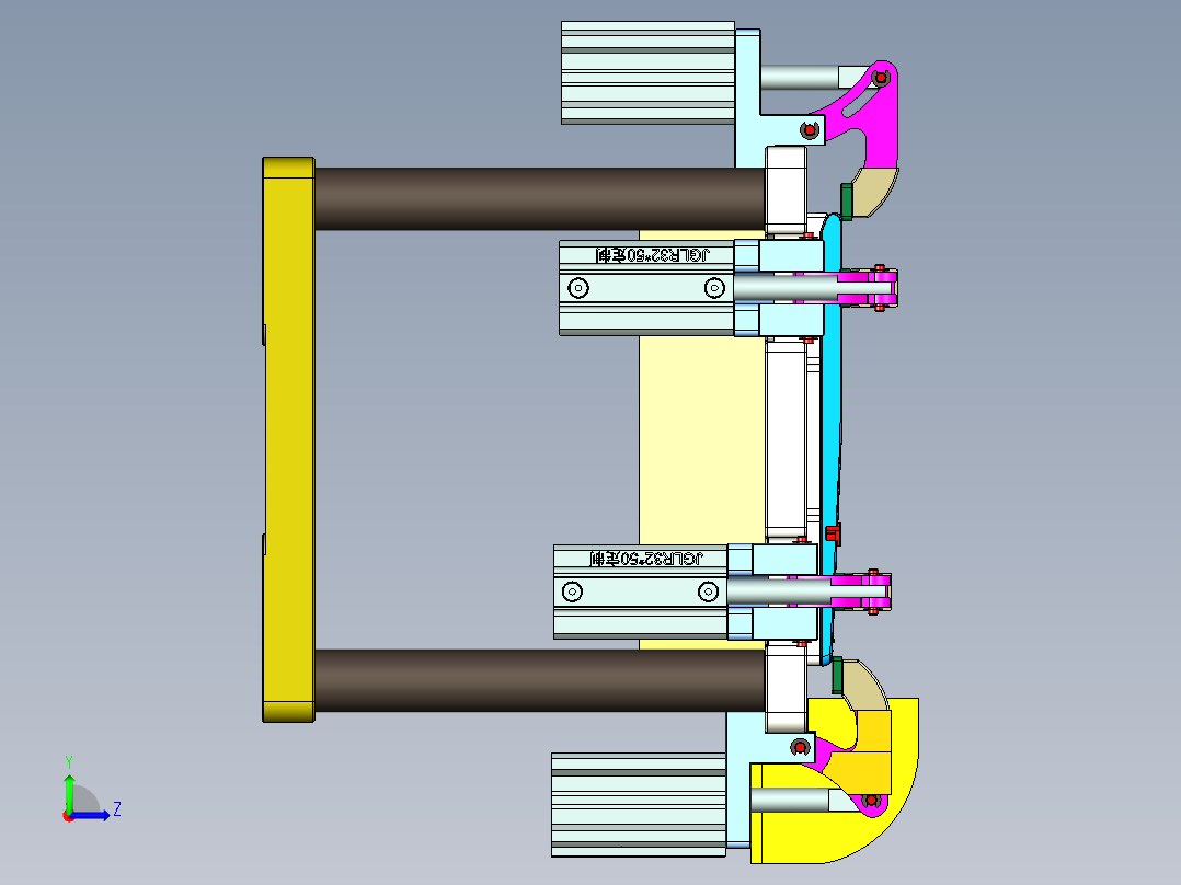 CS19-C-CNC4笔记本CNC工装夹具三维模型-180720左视图