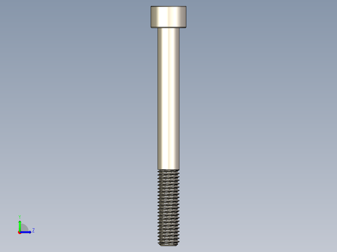 Screw_DIN_912_M8x80_A2.STEP公制内六角螺钉左视图