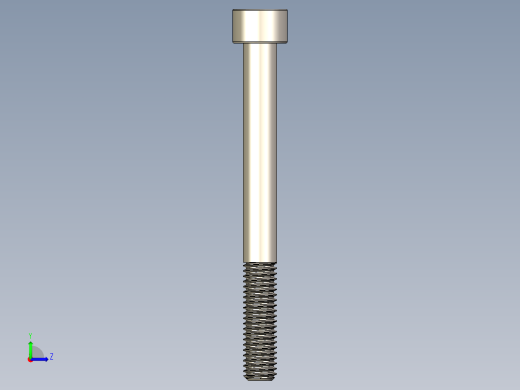 Screw_DIN_912_M8x80_A2.STEP公制内六角螺钉左视缩略图