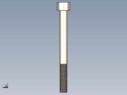 Screw_DIN_912_M8x80_A2.STEP公制内六角螺钉右视缩略图