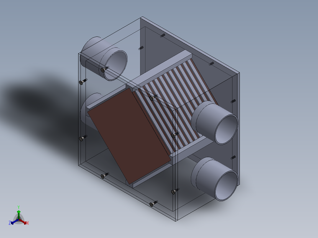 Trocador de calor天然气换热器正等轴测图