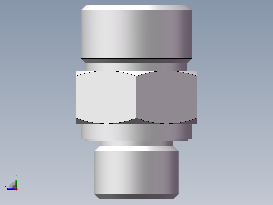 英制管螺纹ED密封、1DB-22-06WD非标右视图