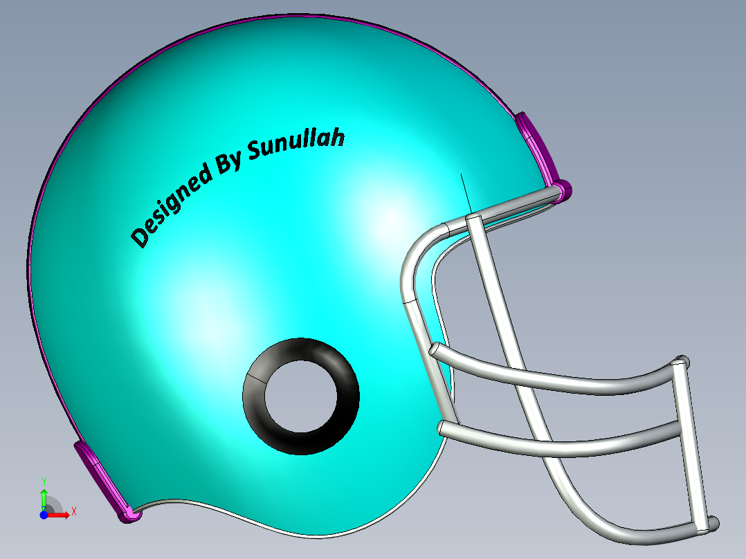 A0002544-橄榄球头盔前视图